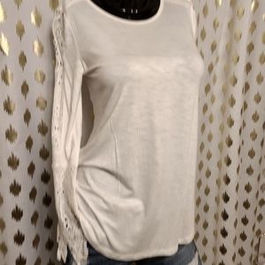 CHICO'S WHITE T-SHIRT LONG SLEEVE SIZE 0